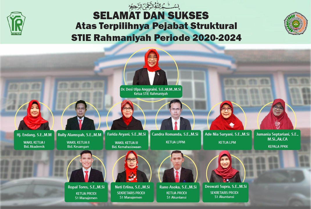 Pejabat struktural STIE Rahmaniyah periode 2020-2024